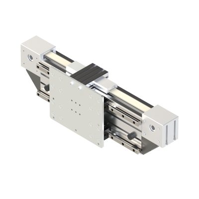 Lineaariyksikkö 90-180 tuplajohdekiskolla Pysty