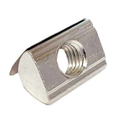 T-slot Nut M8 with Spring Metal SS