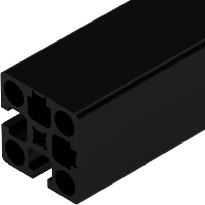 Aluminium profile 45X45 (2 Sides Closed) Black