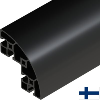 Aluminium profile 90 R 90 Corner UL 6m Black