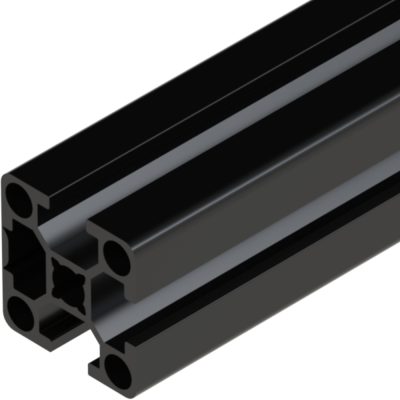Aluminium profile 30X30 (1 Side Closed) Black