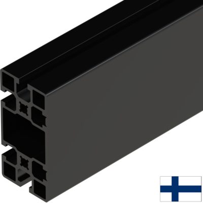 Alumiiniprofiili 45X90 L (1 sivu suljettu) 6m musta