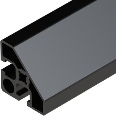 Aluminium profile 45-45° Black