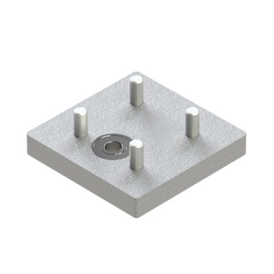 Käsipyöräsäätöyksikön laakerilevy 90X90 reiällä